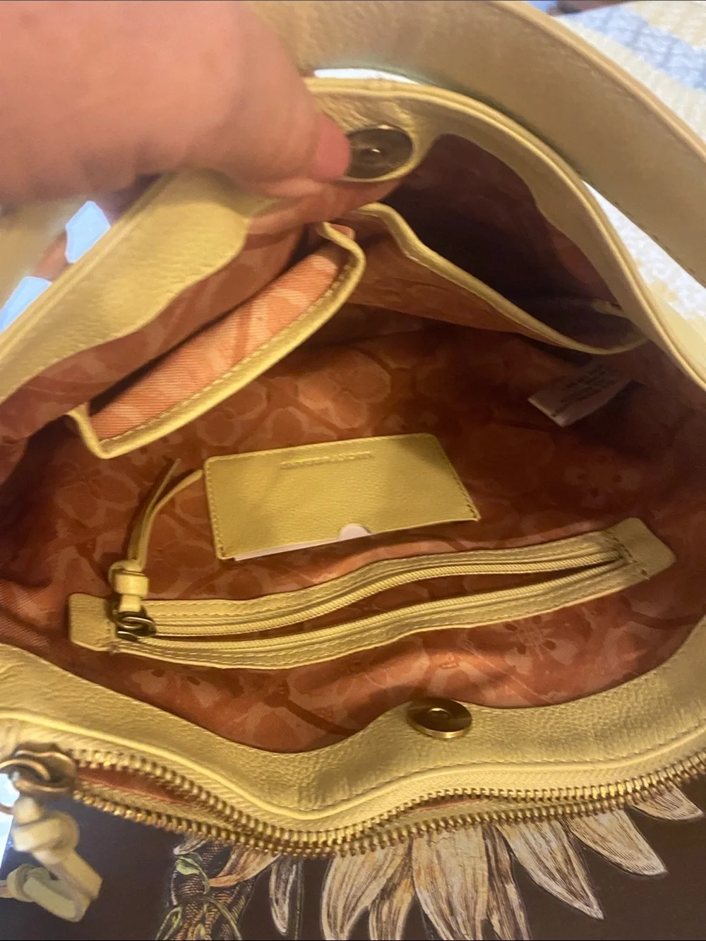 Lucky Brand Yellow Leather Shoulder Bag